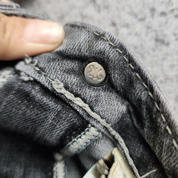 Miss Me Jeans Womens 30 JP533056 Gray Stretch Low Rise Skinny *Read* - Picture 14 of 16